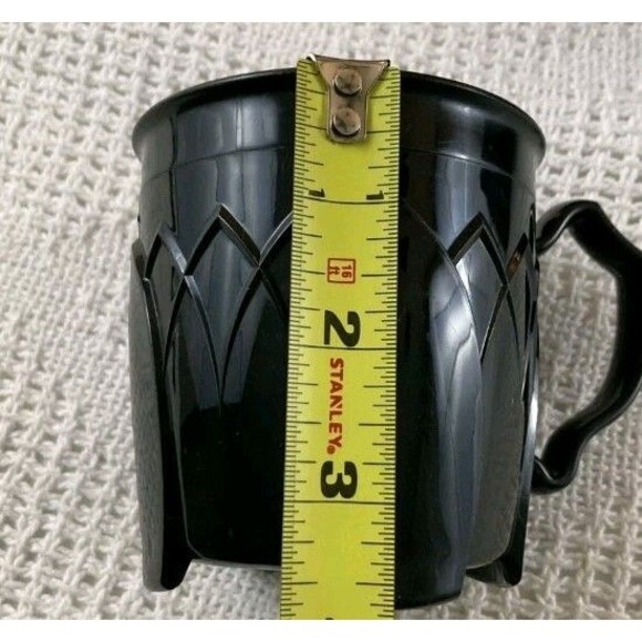 Fenwick by Dinex Carlisle Black Plasticware 8 Pieces 4 Bowls 4 Mugs Vintage NOS - Picture 6 of 6